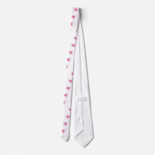 Rosa Herzen Krawatte (Rückseite)