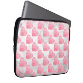 Rosa Herzen Laptopschutzhülle (Vorne Rechts)