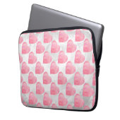 Rosa Herzen Laptopschutzhülle (Vorderseite Links)