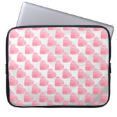 Rosa Herzen Laptopschutzhülle (Vorderseite)