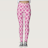Rosa Herzen Leggings (Vorderseite)