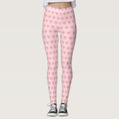 Rosa Herzen Leggings (Vorderseite)