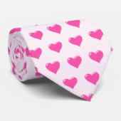 Rosa Herzen - Liebe Krawatte (Gerollt)