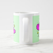 Rosa Herzen, Liebe, Romantik, Valentinstag, Sterne Jumbo-Tasse (Rückseite)