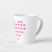 Rosa Herzen Milchtasse (Rechte Ecke)