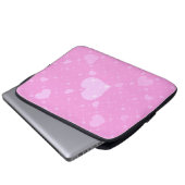 Rosa Herzen mit Liebe Laptopschutzhülle (Vorne Knopf)