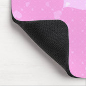 Rosa Herzen mit Liebe Mousepad (Ecke)