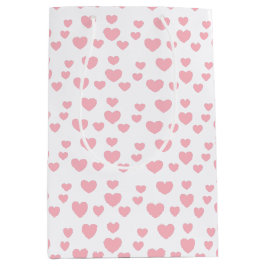 Rosa Herzen Mittlere Geschenktüte