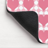 Rosa Herzen Mousepad (Ecke)