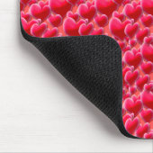 Rosa Herzen Mousepad (Ecke)
