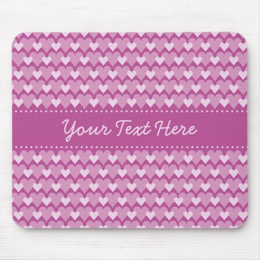 Rosa Herzen mousepad, fertigen besonders an Mousepad (Vorne)