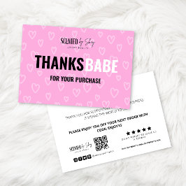 rosa Herzen Muster Geschäft danke Karte