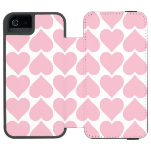 Rosa Herzen Muster, Romantisch, Liebe Incipio Watson™ iPhone 5 Geldbörsen Hülle