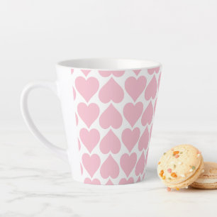 Rosa Herzen Muster, Romantisch, Liebe Milchtasse