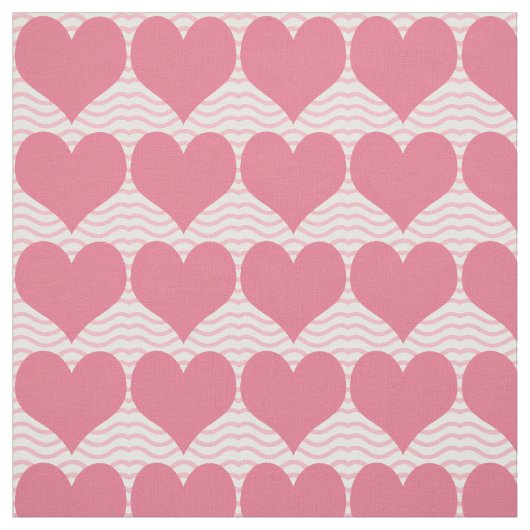 Rosa Herzen Muster Stoff (Muster)