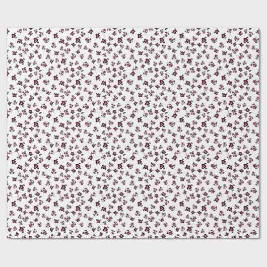 Rosa Herzen Muster – Süßes Doodle-Design Geschenkpapier (Flach)