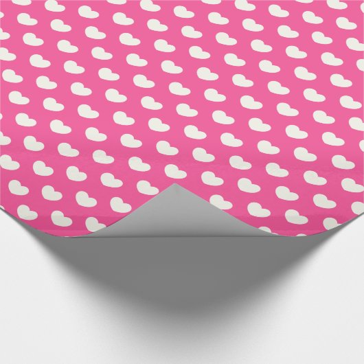 Rosa Herzen Muster Valentinstag Packpapier (Ecke)