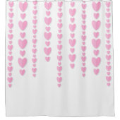 Rosa Herzen Niedlich Valentine Duschvorhang (Vorderseite)