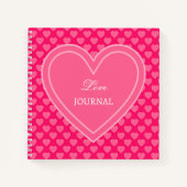 Rosa Herzen Notizblock (Vorderseite)