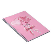 Rosa Herzen Notizblock (Rechte Seite)