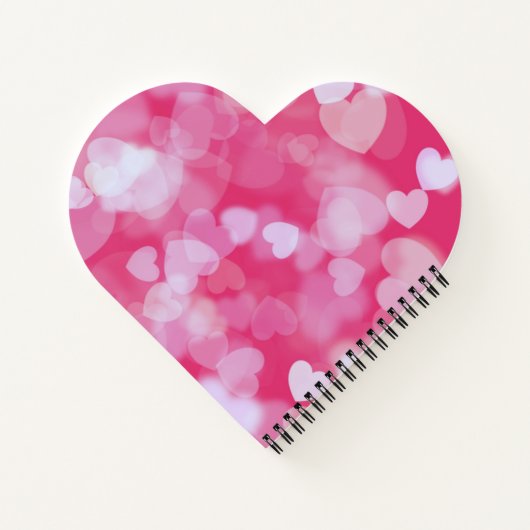 Rosa Herzen Notizblock (Rückseite)