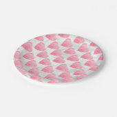 Rosa Herzen Pappteller (Schrägansicht)