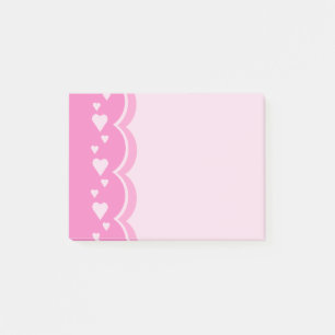 Rosa Herzen Post-it Klebezettel