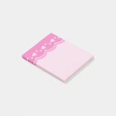 Rosa Herzen Post-it Klebezettel (angewinkelt)