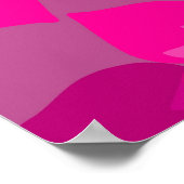 Rosa Herzen Poster (Ecke)