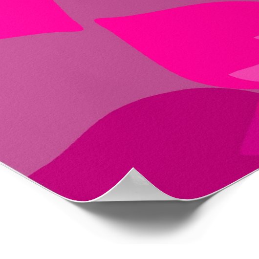 Rosa Herzen Poster (Ecke)