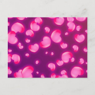 Rosa Herzen Postkarte