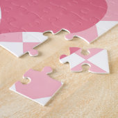 Rosa Herzen Puzzle (Seite)