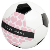 Rosa Herzen, Romantik, Ihr Name, Personalisieren Fußball (Dreiviertel)