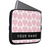 Rosa Herzen, Romantik, Ihr Name, Personalisieren Laptopschutzhülle (Vorne Rechts)