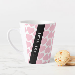 Rosa Herzen, Romantik, Ihr Name, Personalisieren Milchtasse