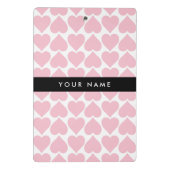Rosa Herzen, Romantik, Ihr Name, Personalisieren Mini Klemmbrett (Rückseite)