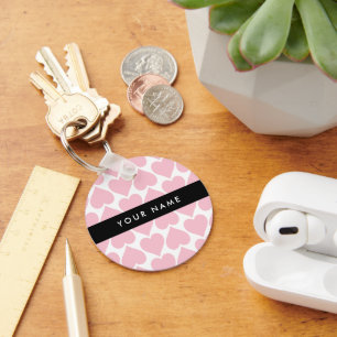 Rosa Herzen, Romantik, Ihr Name, Personalisieren Schlüsselanhänger