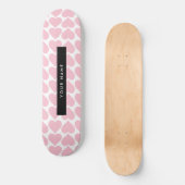 Rosa Herzen, Romantik, Ihr Name, Personalisieren Skateboard (Vorderseite)