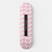 Rosa Herzen, Romantik, Ihr Name, Personalisieren Skateboard (Vorderseite)
