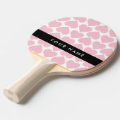 Rosa Herzen, Romantik, Ihr Name, Personalisieren Tischtennis Schläger (Vorderseite)