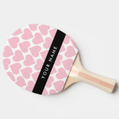 Rosa Herzen, Romantik, Ihr Name, Personalisieren Tischtennis Schläger (Seitenansicht)