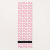 Rosa Herzen, Romantik, Ihr Name, Personalisieren Yogamatte (Rückseite)