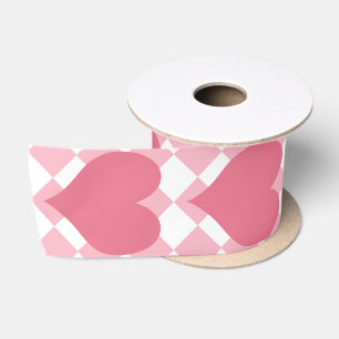 Rosa Herzen Satinband
