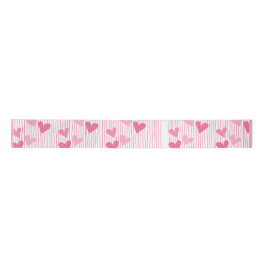Rosa Herzen Satinband