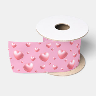 Rosa Herzen Satinband