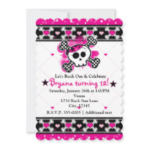 Rosa Herzen, Schädel und Party Einladungen