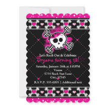 Rosa Herzen, Schädel und Party Einladungen