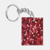 Rosa Herzen Schlüsselanhänger (Vorderseite links)