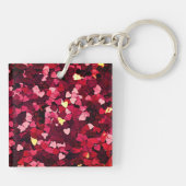 Rosa Herzen Schlüsselanhänger (Rückseite)