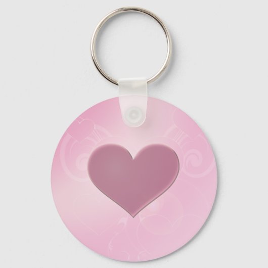 Rosa Herzen Schlüsselanhänger (Vorderseite)